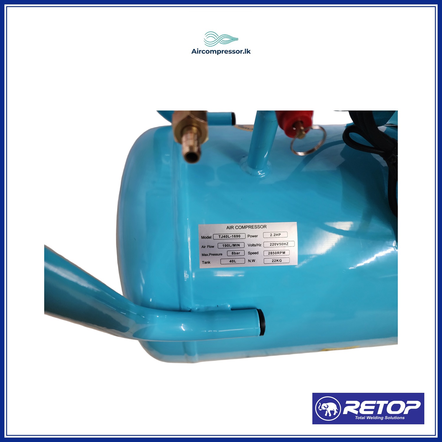 RETOP AIR COMPRESSOR 40L OIL-FREE 2.2HP image 4