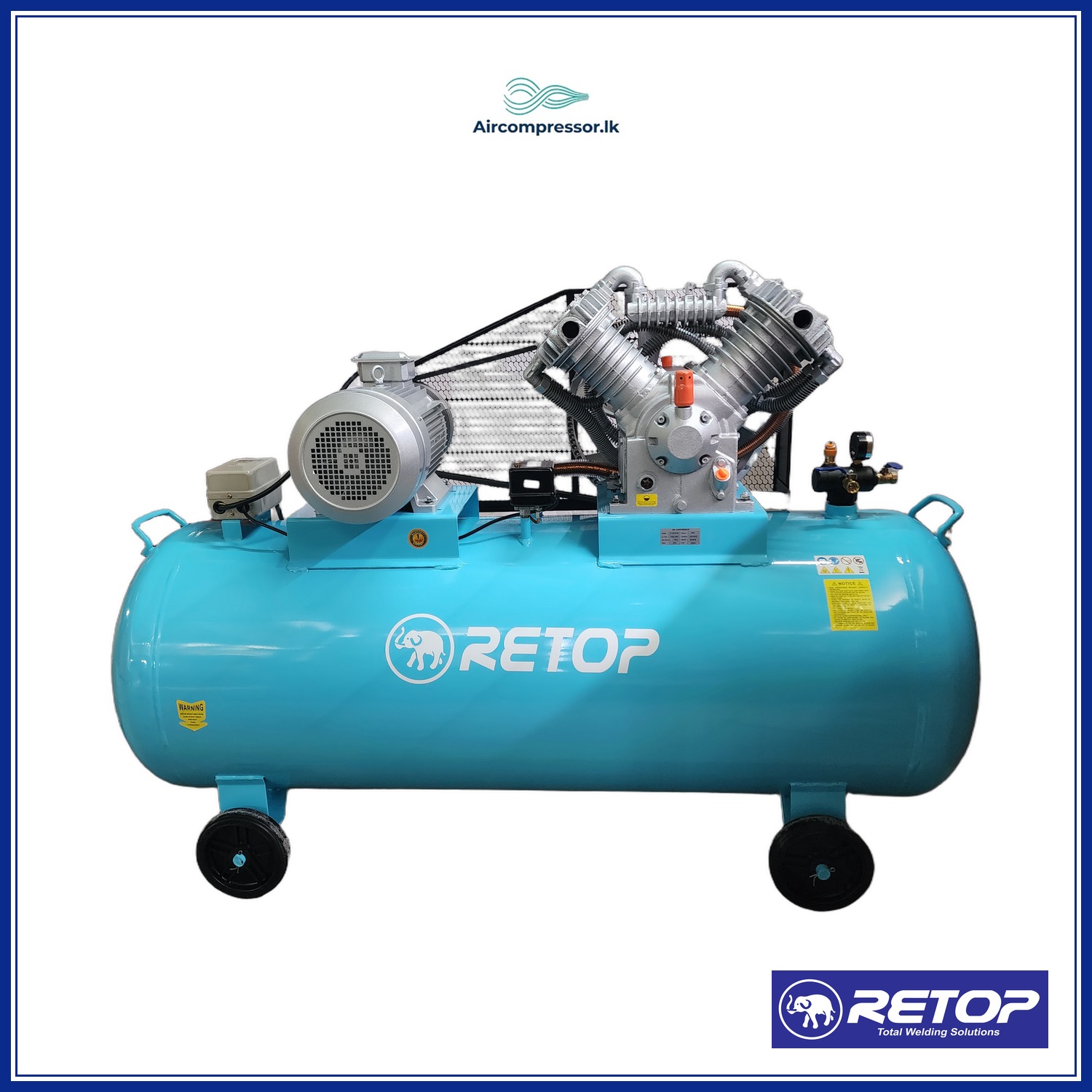 RETOP Air Compressor 500L Belt 10Hp 2 head