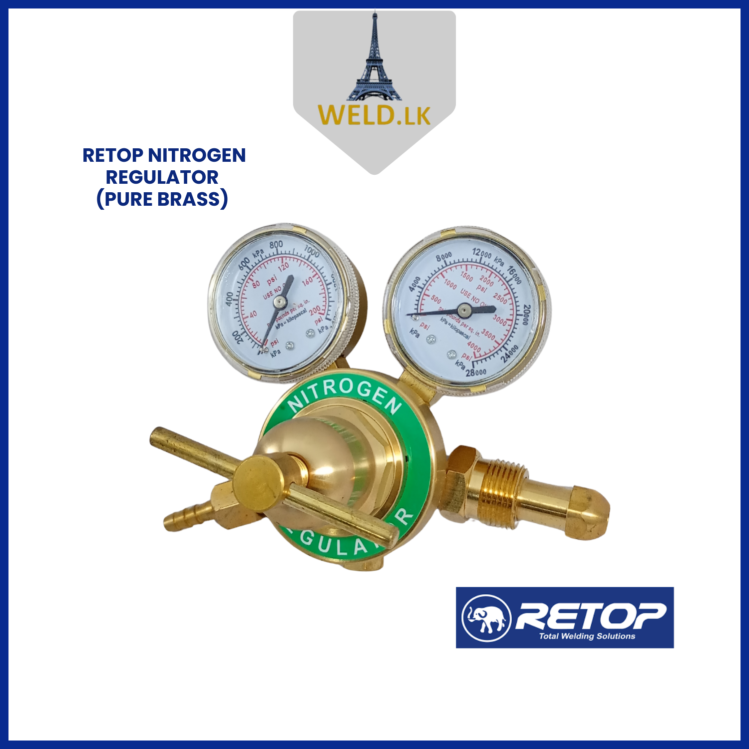 RETOP NITROGEN REGULATOR (PURE BRASS)