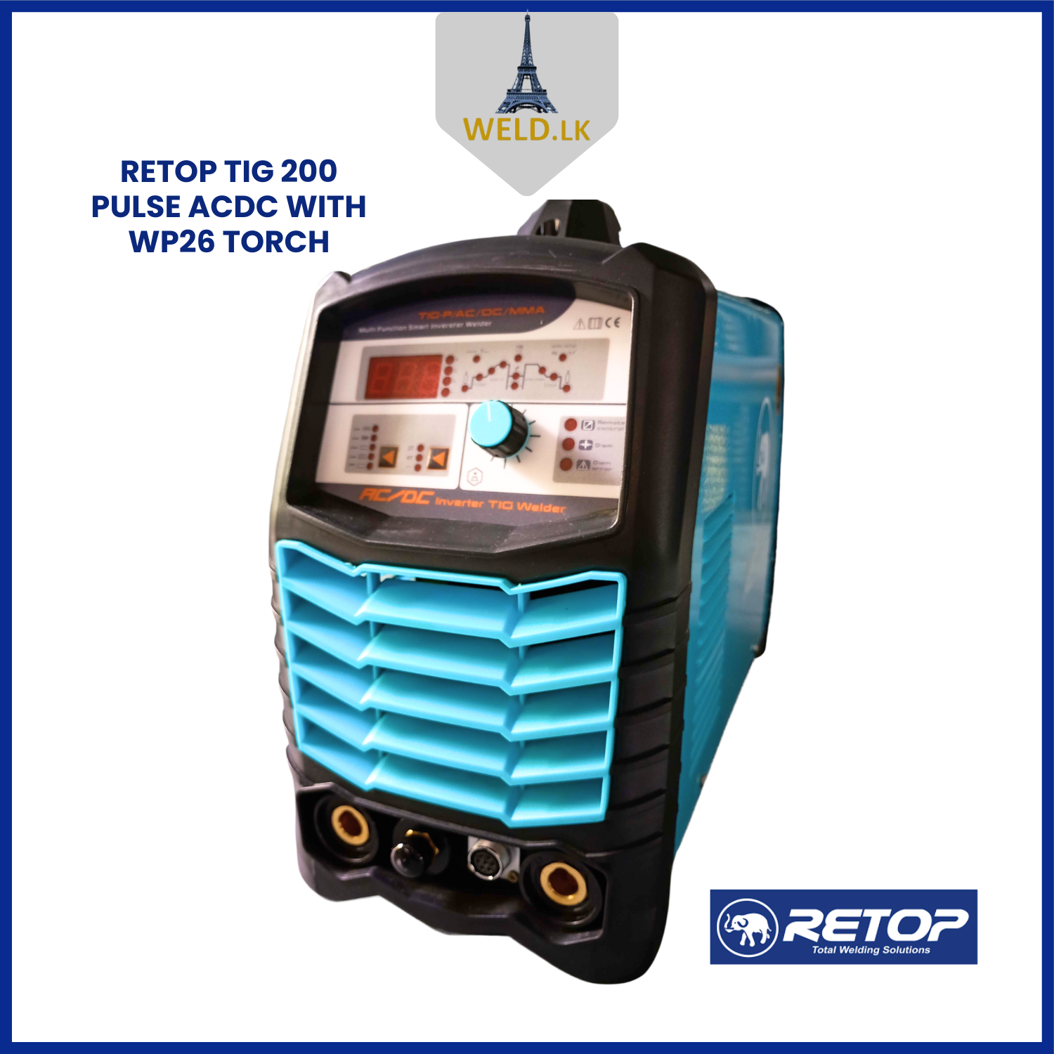 RETOP TIG 200 PULSE ACDC WITH WP26 TORCH