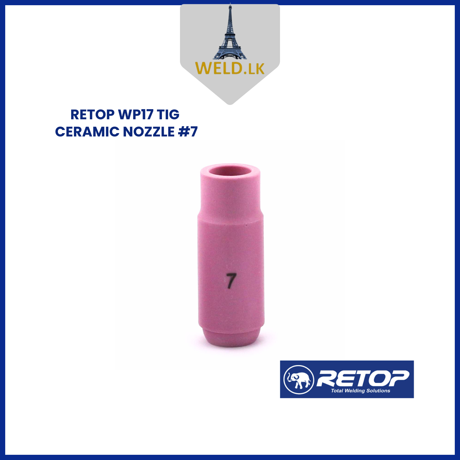 RETOP WP17 TIG CERAMIC NOZZLE #7