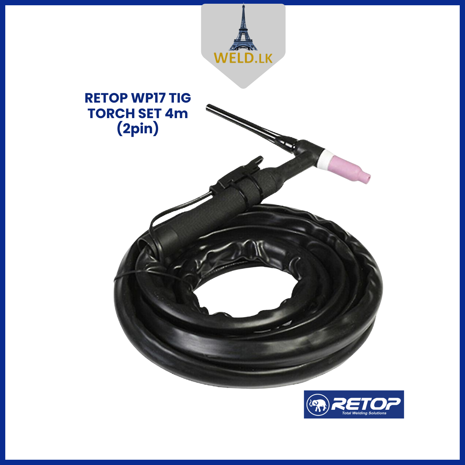 RETOP WP17 TIG TORCH SET 4m (2pin)