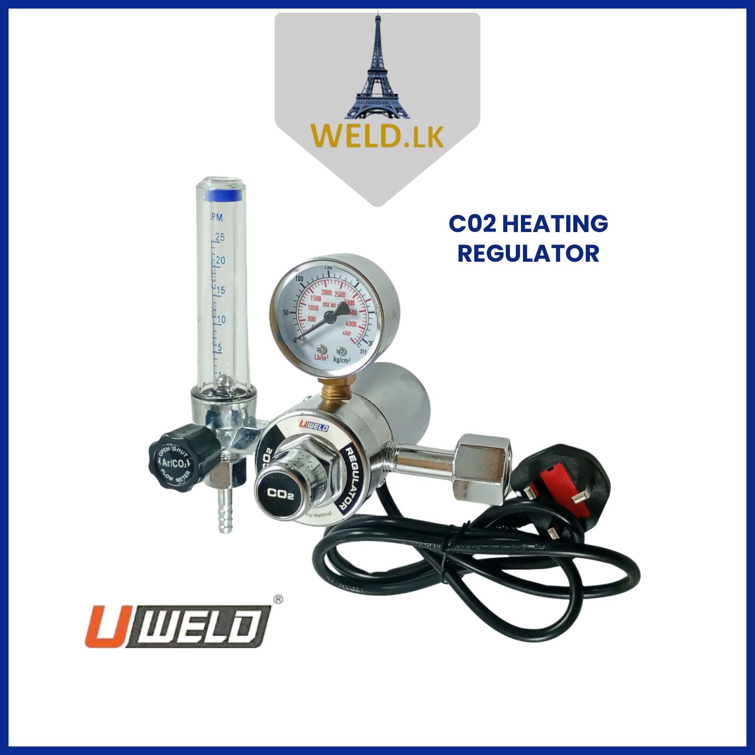 UWELD CO2 regulator with Heater 230V